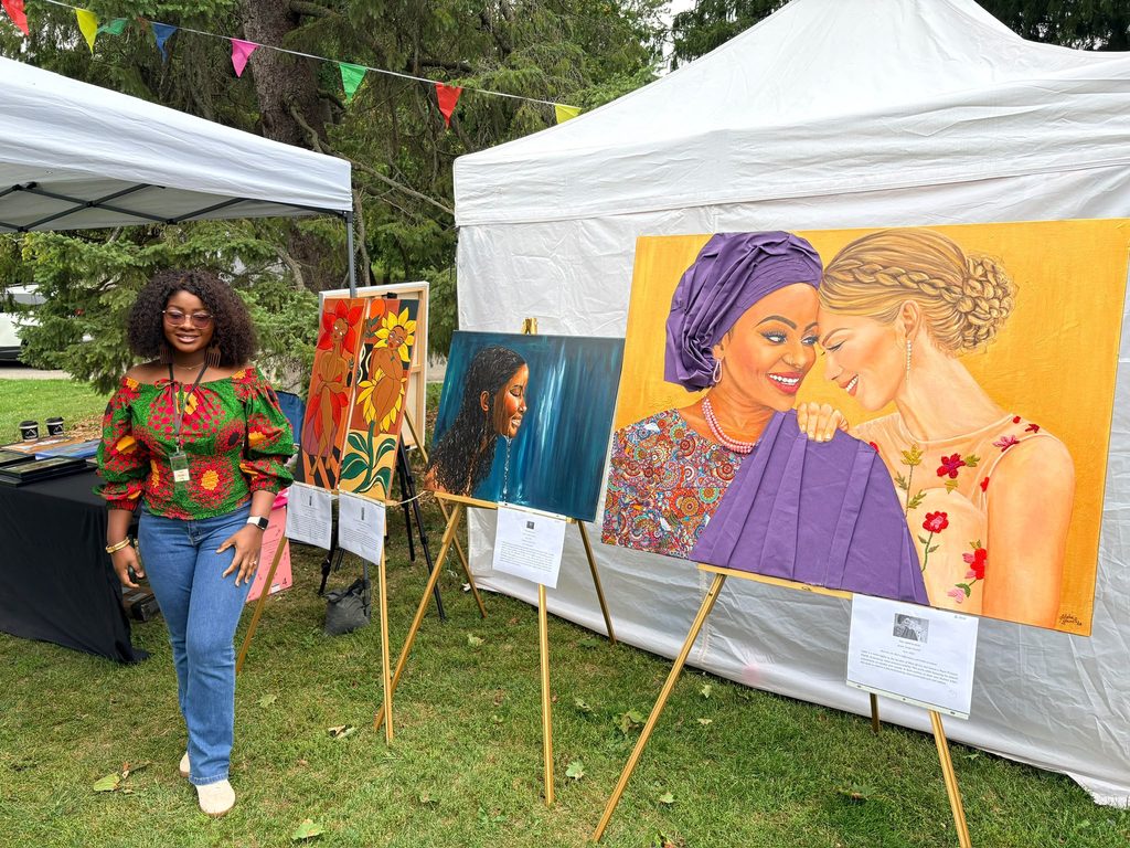 FOLAKE GARNETT EXHIBITS AT GRAND RIVER ARTS FESTIVAL IN CANADA FOLAKE GARNETT MOWETA
